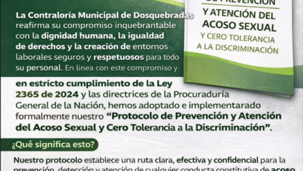 ¡CERO TOLERANCIA AL ACOSO SEXUAL EN EL ÁMBITO LABORAL!